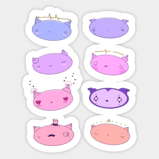 Cute robot emotion faces Sticker